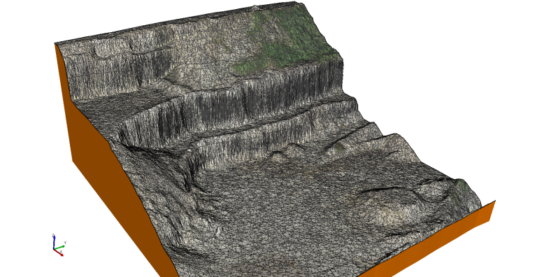 Block trajectories are calculated on a real 3D topography  区块轨迹是在真实的3D地形上计算的